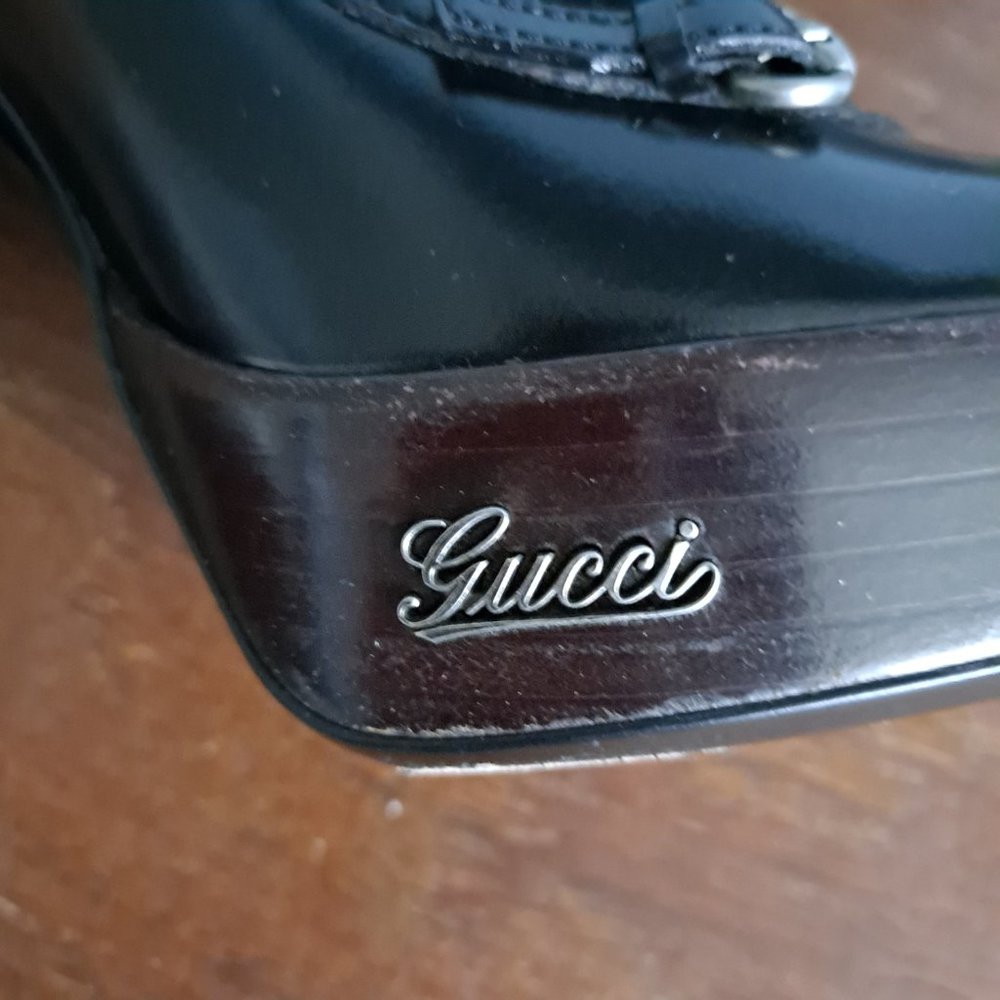 Gucci Leather and Pony Hair Booties Shoes - Picture 3 of 11